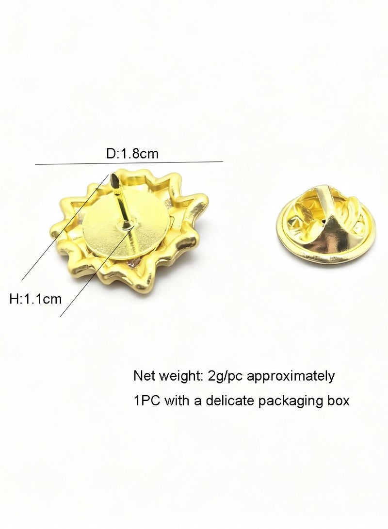 DB Innov. Pin Brooch, 1PC Golden Premium Alloy Pin Brooch for Women Men Children, Lapel Pins Shirt Collar Brooch Buckle Lapel Pins Badge Suit Clip Accessory for Clothing Bags Jackets Shirts. - Image 4